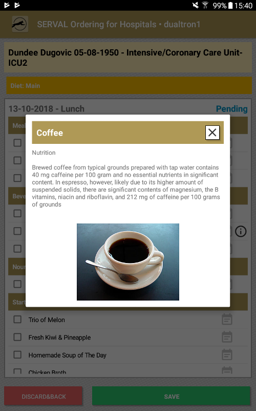 Detail info about orderable articles